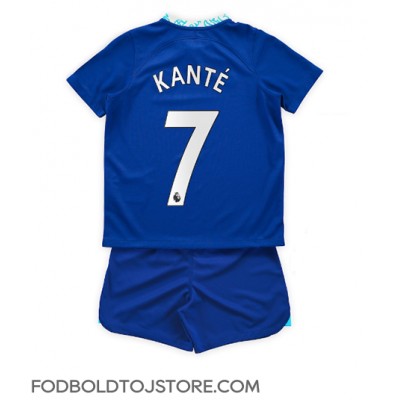 Chelsea Kante #7 Hjemmebanesæt Børn 2022-23 Kortærmet (+ Korte bukser)